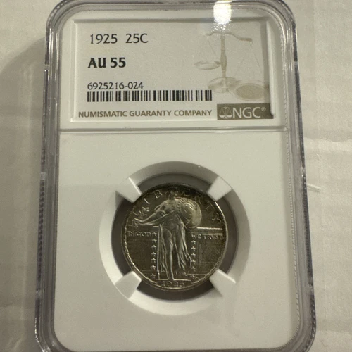 1925 Standing Liberty Quarter 25c - NGC AU55