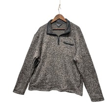 Eddie Bauer Sweater Mens Size XL 1/4 Zip Hiking Gray Fleece Outdoors Pullover