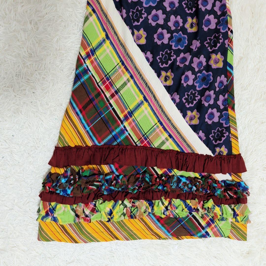 Comme des Garçons Patchwork Skirt Multicolor Flor… - image 6