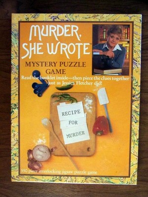 Murder She Wrote Mystery Puzzle Game 1984 (NEW IN SHRINK) Angela Lansbury 550 Pc