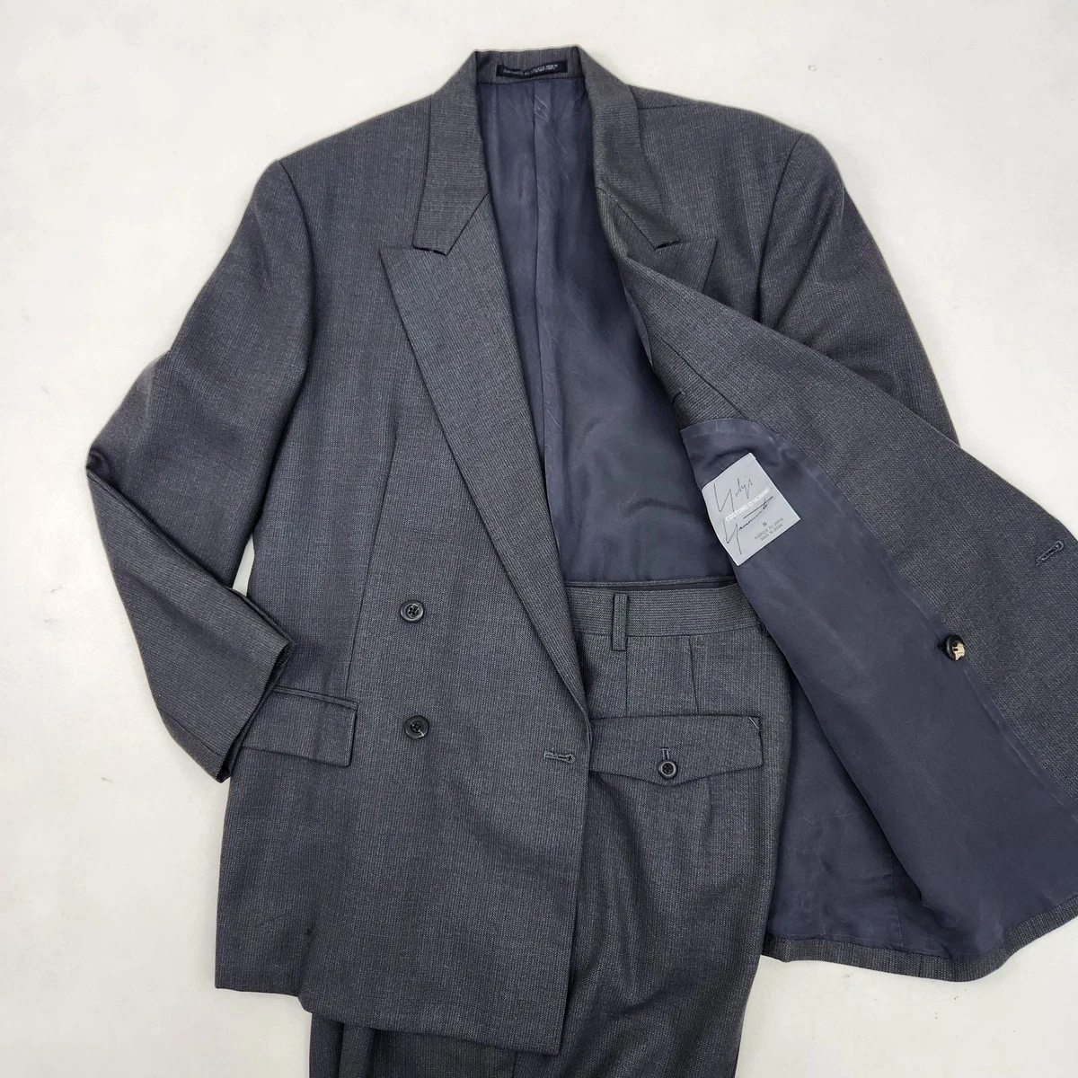 デ*!様 WOOL GABA RDINE EMBROIEDERY TIE 山本耀 山本耀司羊毛套装和运动服男| eBay