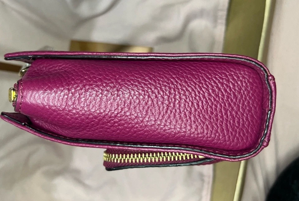 Kate Spade 卵石皮革斜挎包栗色,全新无标签 — 第 3/4 张图片