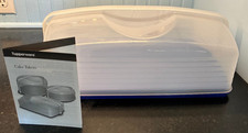 Tupperware Cake Taker 17" x 11" x 6" - Reversible Tray for Cakes or Cupcakes