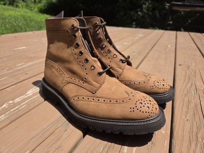 NEW $800 Trickers Stow Boot - Adirondack ''Bark'' Brown 10.5 US  9.5 UK