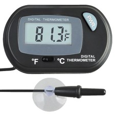 SunGrow Digital Betta Thermometer for Tropical Aquarium Fish, Black