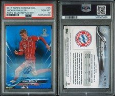 2017 Topps Chrome UCL Thomas Muller BLUE Refractor /150 Bayern AUTO - PSA 10 GEM