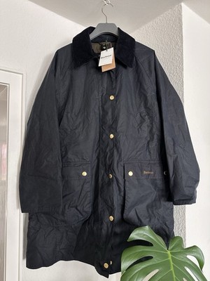 Barbour Long Beadnell Wax Jacke Wachsjacke 44 XXL 18 Neu Navy Blau Wachs