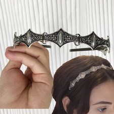 Vintage Princess Queen Crown Metal Tiara Headpiece Wedding Cosplay Costume