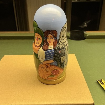Golden Cockerel Russian Nesting Dolls Wizard of Oz Hand Painted Signed 2005