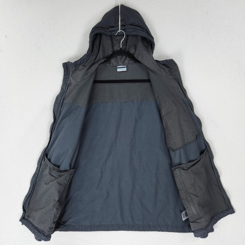 Columbia Jacket Mens Large Gray Full Zip Hooded Casual Utility Light Windbreaker - Picture 8 of 13