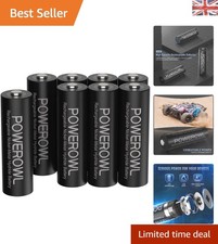 8 High Capacity 1.2V Rechargeable AA Batteries - Eco-Friendly Power Solution 4.87 per battery