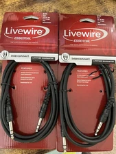 Livewire Essential Interconnect Cable 1/4" TRS Male to 1/4" TRS Male 5 ft. Black