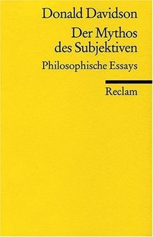 Der Mythos des Subjektiven: Philosophische Essays v... | Buch | Zustand sehr gut