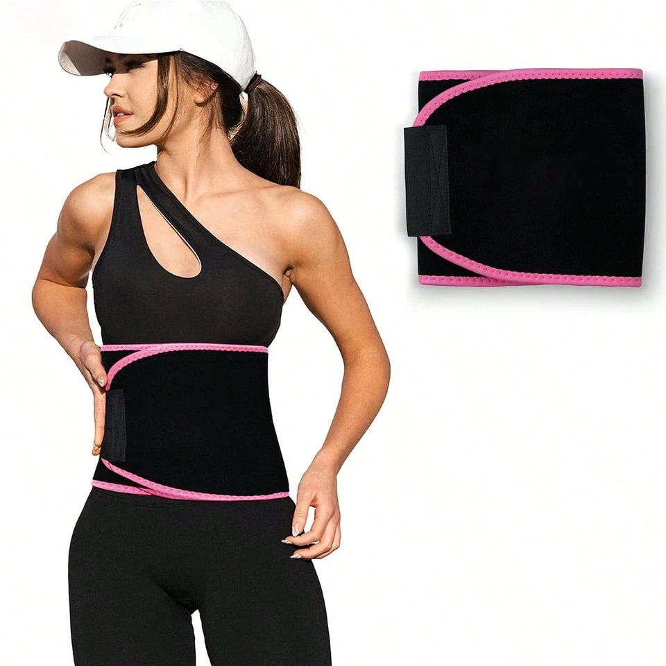 Cinturón de fitness premium para mejorar el sudor recortador de cintura para mujeres y hombres ajustable EE. UU. Foto 2 de 4