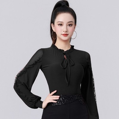 NEW Women Top for Latin salsa cha cha tango Ballroom Dance #W856 3 Colors