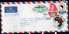 1969 SIERRA LEONE FREETOWN Multi Stamp Postal Cover to GB