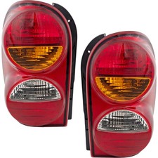 Set Of 2 Tail Light For 2002-2004 Jeep Liberty Sport Lh Rh W Bulbs