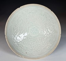 Antique Chinese Qingbai Porcelain Bowl with Light Blue Glaze - Song Dynasty