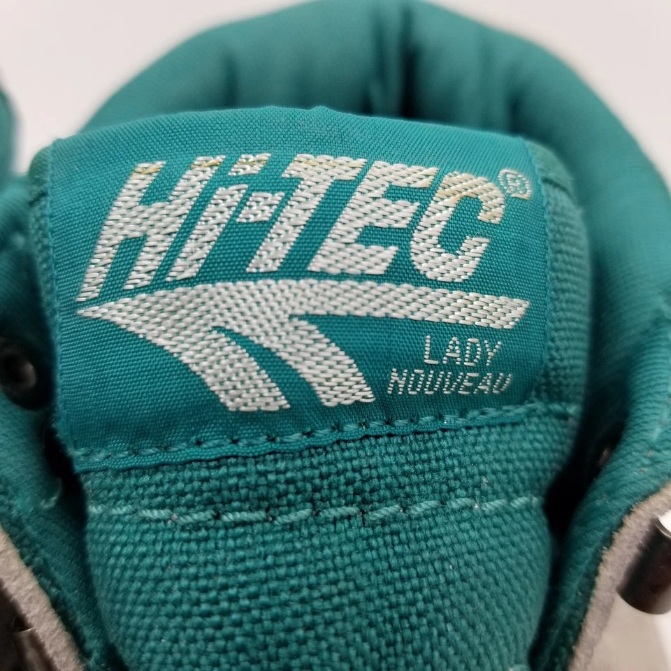 Botas de Senderismo Años 80 Hi-Tec Para Mujer 8.5 Dama Nouveau Gris Teal Gamuza Nuevas De Colección Foto 4 de 4