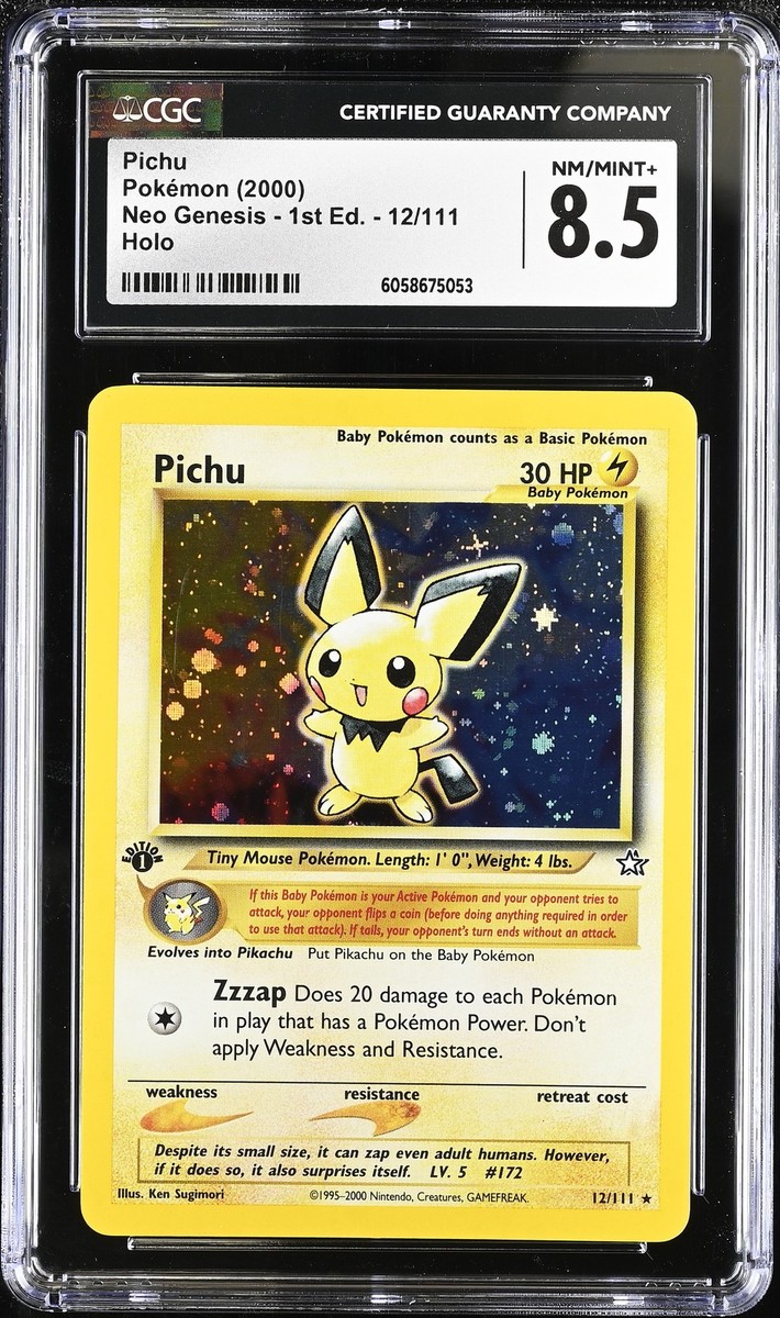 CGC 8.5 Pichu Neo Genesis 1st Edition 12/111 Holo Pokemon Card | eBay