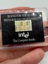 Vintage Intel Inside i486sx Keychain with CPU Chip