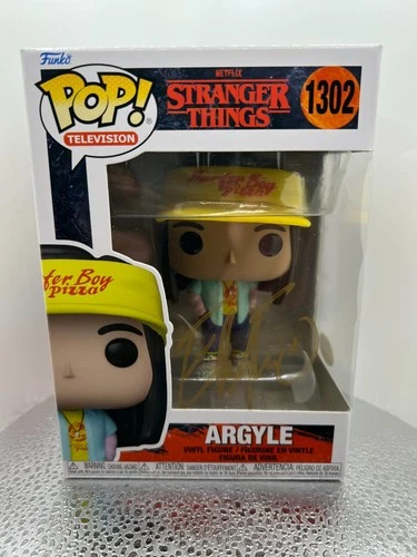 Funko Pop Stranger Things #1302 Argyle Signed Eduardo Franco JSA COA