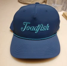 Toadfish Snapback Hat Adjustable Fit Blue Bill