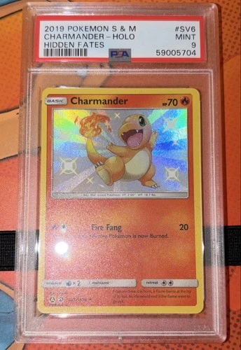 Charmander SV6/SV94 Hidden Fates: Shiny Vault Holo PSA 9