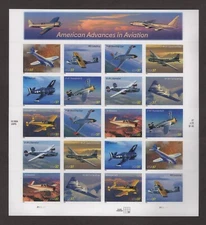 SCOTT #3916-25 American Advances in Aviation 37 Cent Mint Sheet of 20