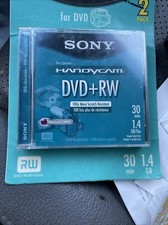 SONY Handycam DVD RW Mini Discs-2 Pack-30min.ea.,1.4gb.ea. NEW 