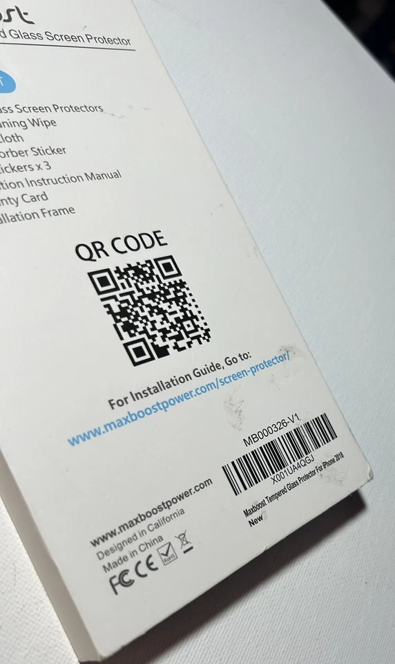 Protector de pantalla de vidrio templado premium maxboost para Apple iPhone XS Max - transparente Foto 2 de 4