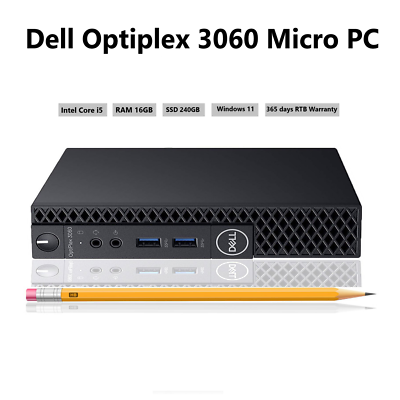 Dell OptiPlex 3060 Core i3 8th Gen 16GB RAM 240GB SSD WiFi Desktop