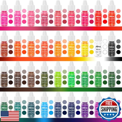 Bath Bomb Soap Dye - 36 Colors Concentrated Food Grade Skin Safe Liquid Based - Picture 2 of 5