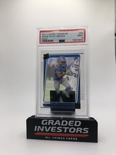 Amon-Ra St Brown 2021 Clearly Donruss Gold Rookie RC PSA 9 Detroit Lions
