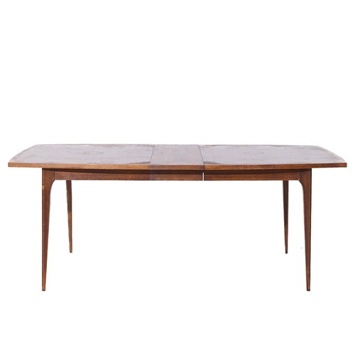 Broyhill Brasilia Mid Century Walnut Expanding Dining Table with 1 Leaf - Picture 8 of 10
