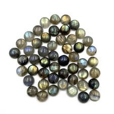 Natural Labradorite Round Cabochon Loose Gemstone Lot 48 Pcs 8 MM 101 CT