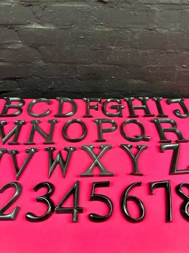 POSH GRAFFITI Decorative Black Wooden Letters and Number 12 cm Multi Listing - Picture 3 of 72