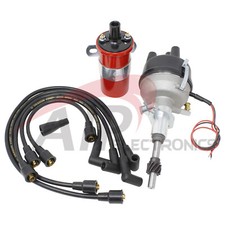 Side Mount Electronic Distributor Coil & Wires For Ford New Holland 8n Tractors