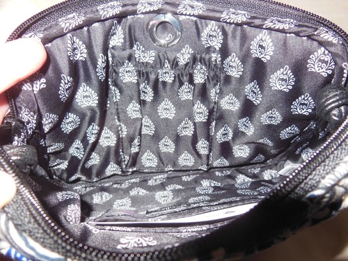 NWT Vera Bradley Iconic RFID LITTLE CROSSBODY in SNOW LOTUS purse 22533-I66 - Picture 6 of 11