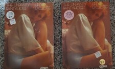 Vtg. Unpanty Pantyhose Lot, Attached Panties Hosiery, Beige  White, Sz. M; RARE