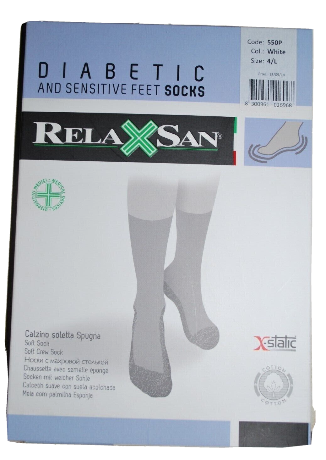 Calzini con soletta in spugna ideale per diabetici - RELAXSAN - NUOVO