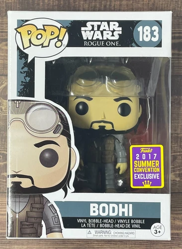 Funko POP! - Star Wars - Bodhi #183 - 2017 Summer Conven. Exclusive - NIB w/Case