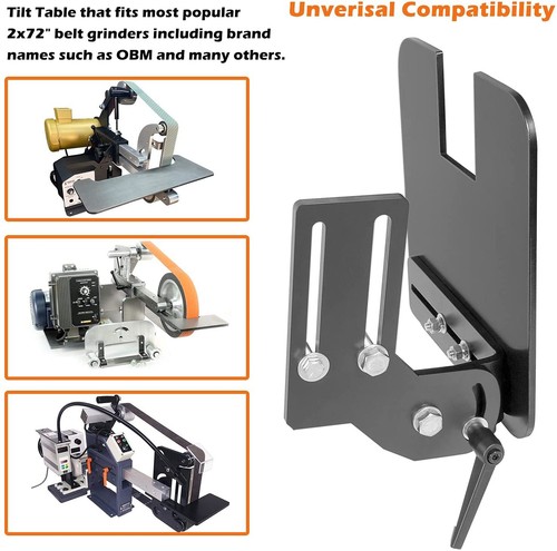 Mesa inclinable amoladora de correa para la mayoría de amoladoras de correa de cuchillo de 2" x 72" biseles huecos - Imagen 10 de 12