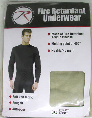 Rothco Fire Retardant Underwear Sand Color Pants 3XL (48-50 waist)