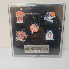 KNICKS CHANGING OF THE GUARDS GENUINE AUTHENTIC AMINCO (5) PIN SET SEALED /500