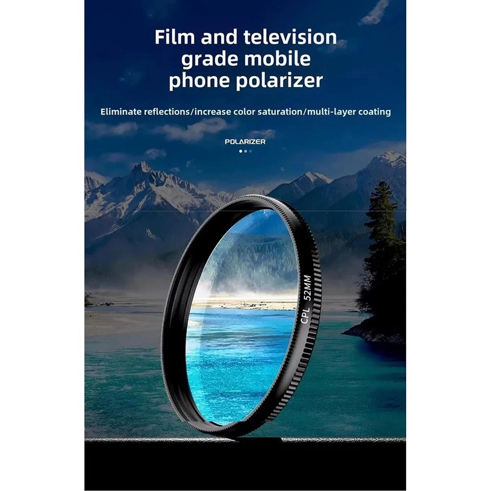 High-definition CPL Filter with Clip 52mm Cpl Polarizing Lens Smartphones - Image 3 of 4