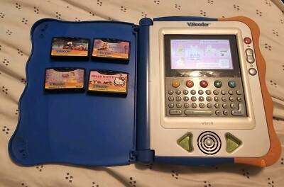 Vtech VReader Animated Learning Tablet # 1155 Works With 4 Games