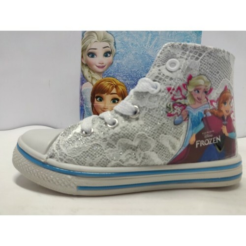 Disney Frozen scarpe ginnastica Sportive Bambina Alta Tipo Converse lacci e  zip | eBay