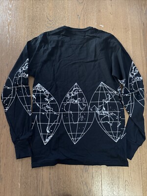 Off White Map Around Temperature Long Sleeve Tee Size Small | eBay