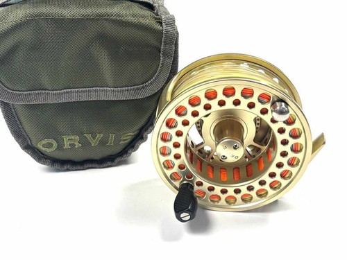 Orvis Battenkill Large Arbor V Gold Salmon Fly Reel With Line & Case